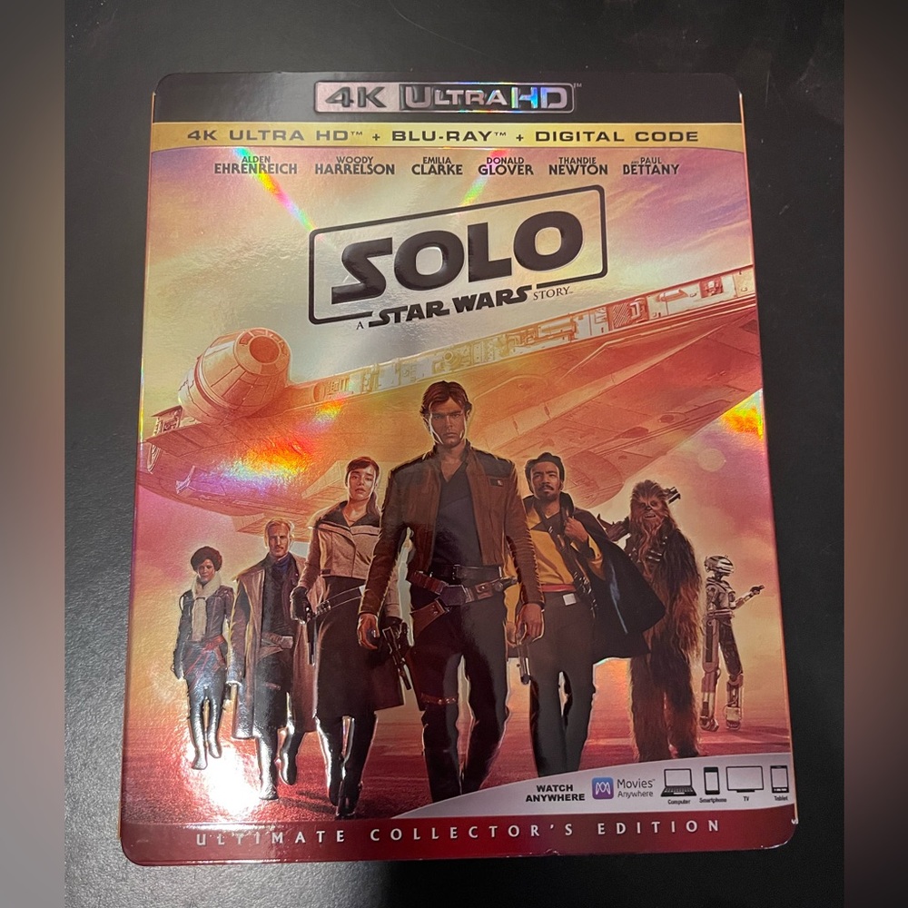 Solo Star Wars 4k ultra hd+blu ray+digital code
